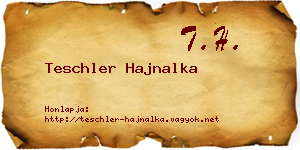 Teschler Hajnalka névjegykártya