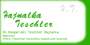 hajnalka teschler business card